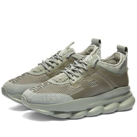 versace chain reaction sneakers grey